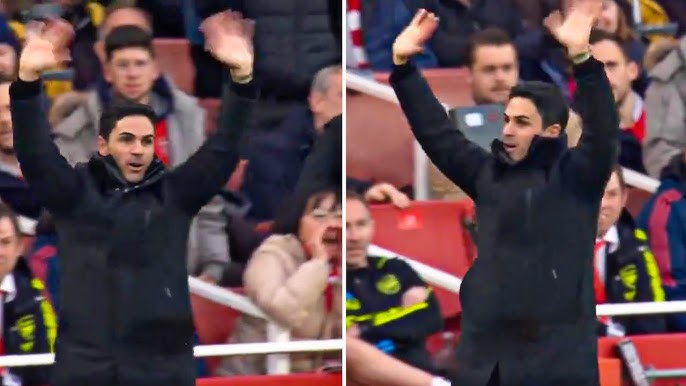 Arteta booked vs Brighton